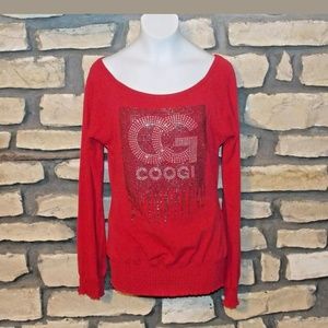 Women's Red Long Sleeve Coogi Shirt Size Small